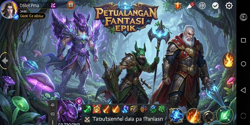 Tampilan gameplay RPG 3446 yang seru dan menantang.