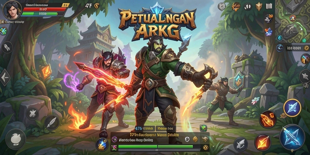 Screenshot gameplay 47F menampilkan pertarungan seru dalam dunia ARPG.