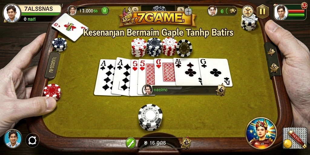Tampilan gameplay 7GAME yang seru dan interaktif di Gaple.