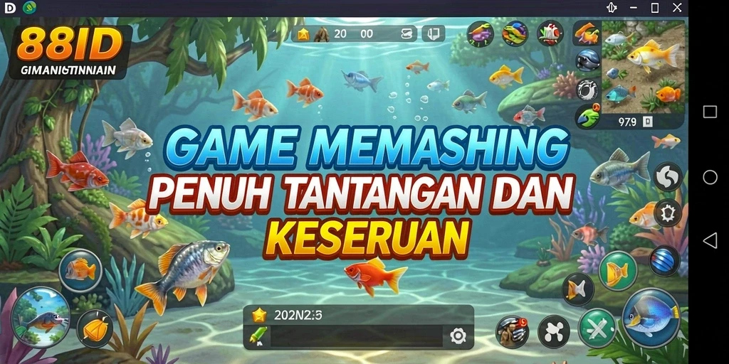 Tampilan gameplay 88ID yang seru saat memancing.
