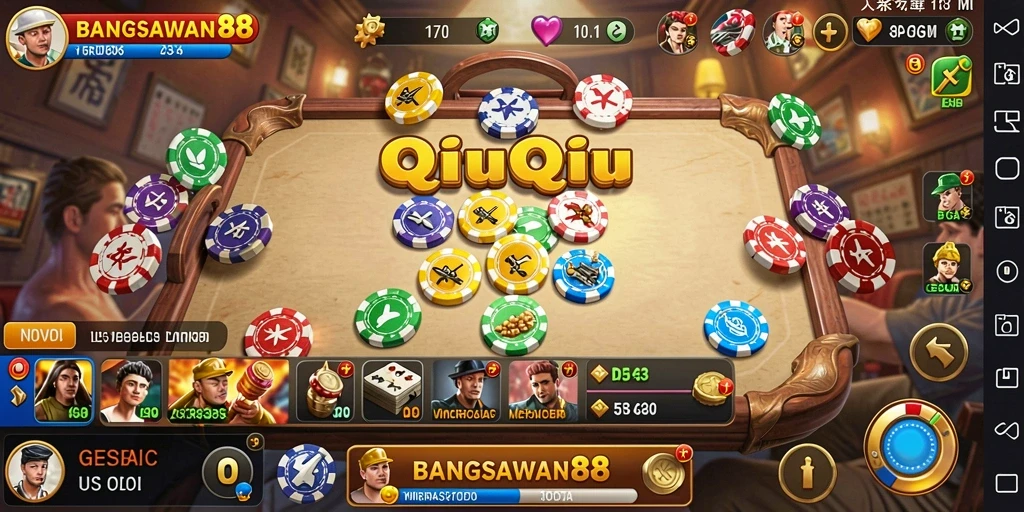 Screenshot gameplay QiuQiu yang seru dan menegangkan.
