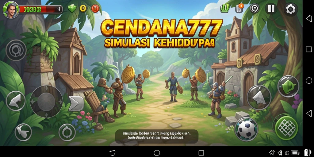 Screenshot dari gameplay CENDANA777 yang menunjukkan interaksi karakter dalam simulasi.