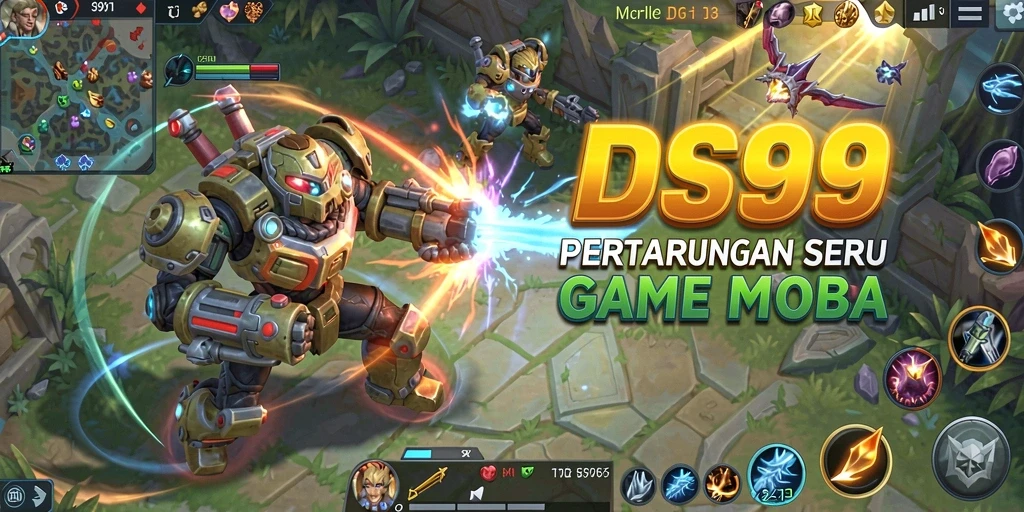 Tampilan gameplay seru dari DS99 MOBA dengan aksi yang mendebarkan.
