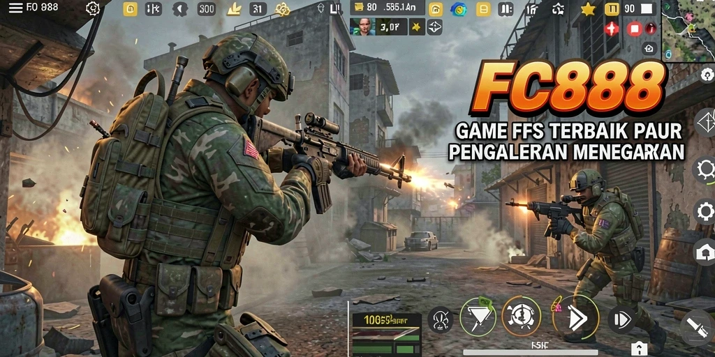 Screenshot gameplay FC888 yang menampilkan aksi pertempuran yang intens.