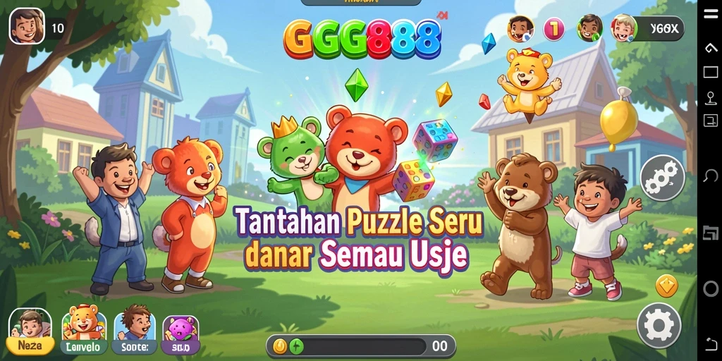 Tampilan gameplay GGG888 yang menampilkan tantangan Puzzle yang seru.