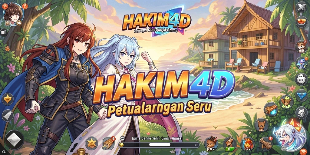 Tampilan gameplay seru HAKIM4D dengan karakter anime favorit.