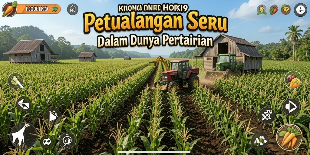 Screenshot utama HOKI9 menampilkan gameplay pertanian yang seru.