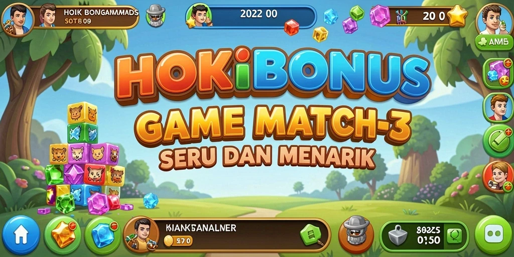 Tampilan gameplay seru dalam HOKIBONUS yang penuh warna.