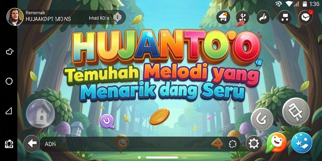 Tampilan gameplay <strong>HUJANTOTO</strong> yang penuh warna dan menyenangkan.
