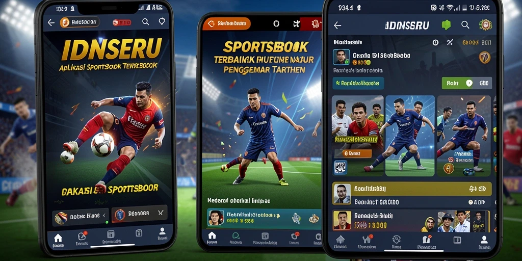 Screenshot IDNSERU menampilkan fitur taruhan olahraga yang interaktif.