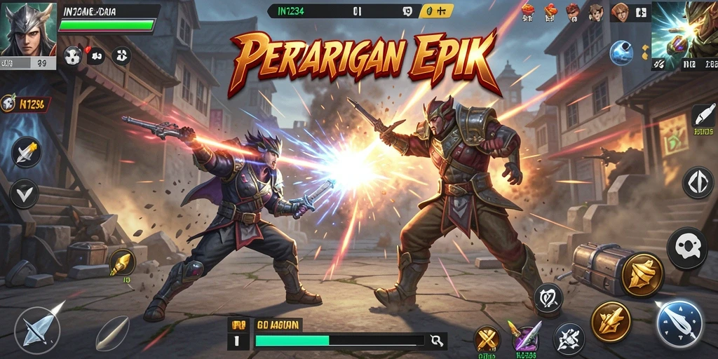Tampilan gameplay seru dan mendebarkan dari IN1234.