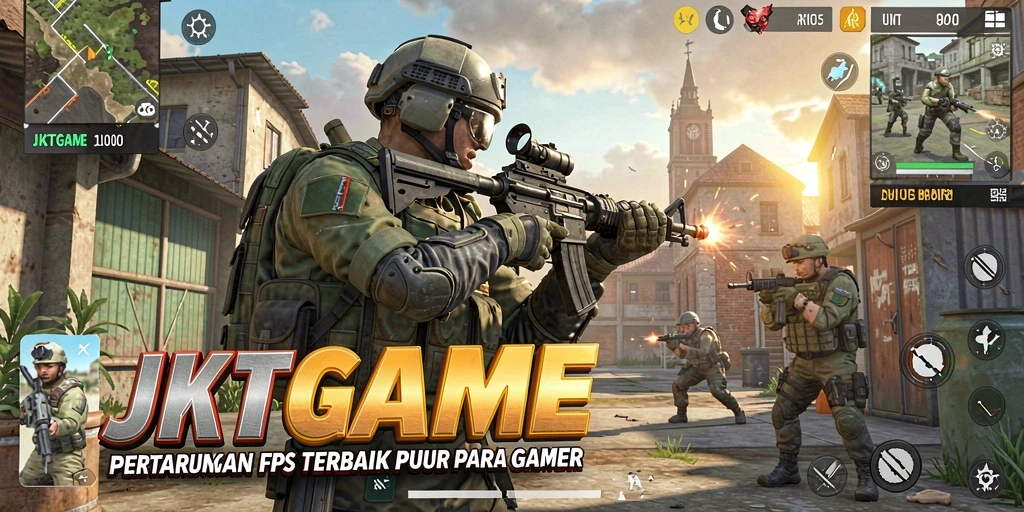 Screenshot menunjukkan aksi menegangkan dalam FPS JKTGAME.