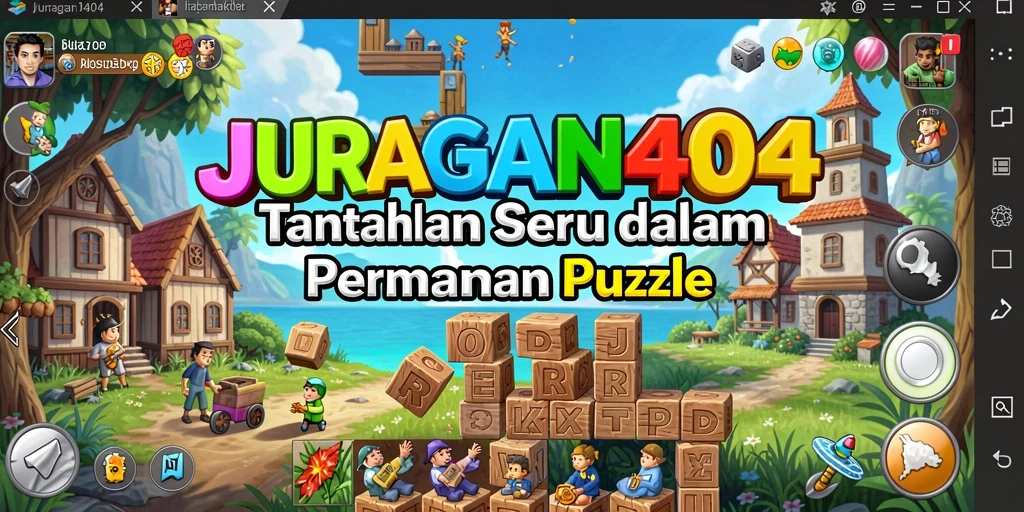 Tampilan seru gameplay JURAGAN404 yang menantang pemain dalam menyelesaikan puzzle.