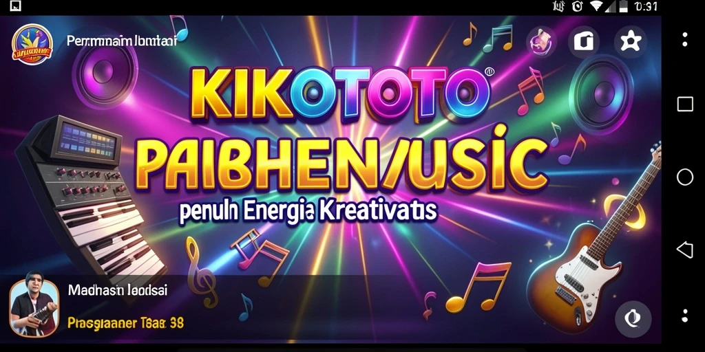 Screenshot gameplay KIKOTOTO menampilkan tantangan musik yang seru.