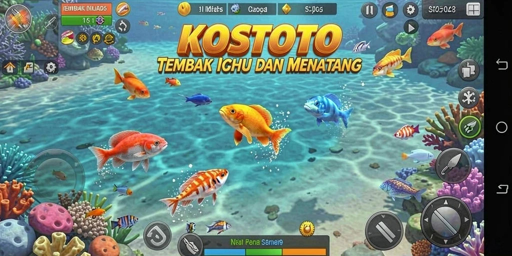 Screenshot menunjukkan gameplay KOSTOTO yang seru dan interaktif.