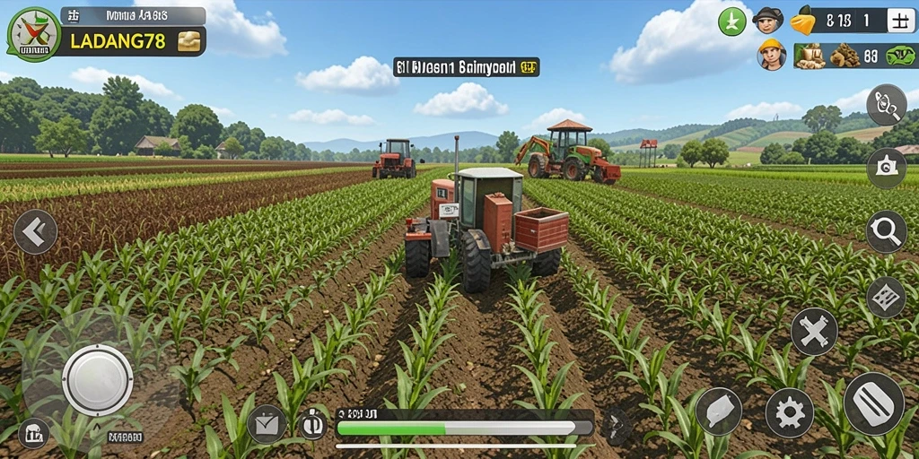 Gameplay menarik dari LADANG78 dengan berbagai aktivitas pertanian.