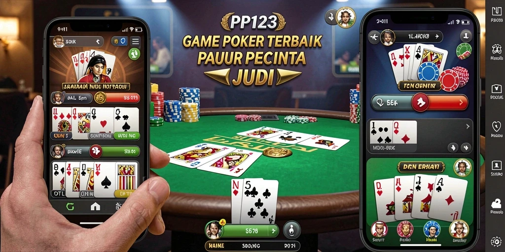 Screenshot gameplay PP123 menunjukkan suasana permainan Poker yang menarik.