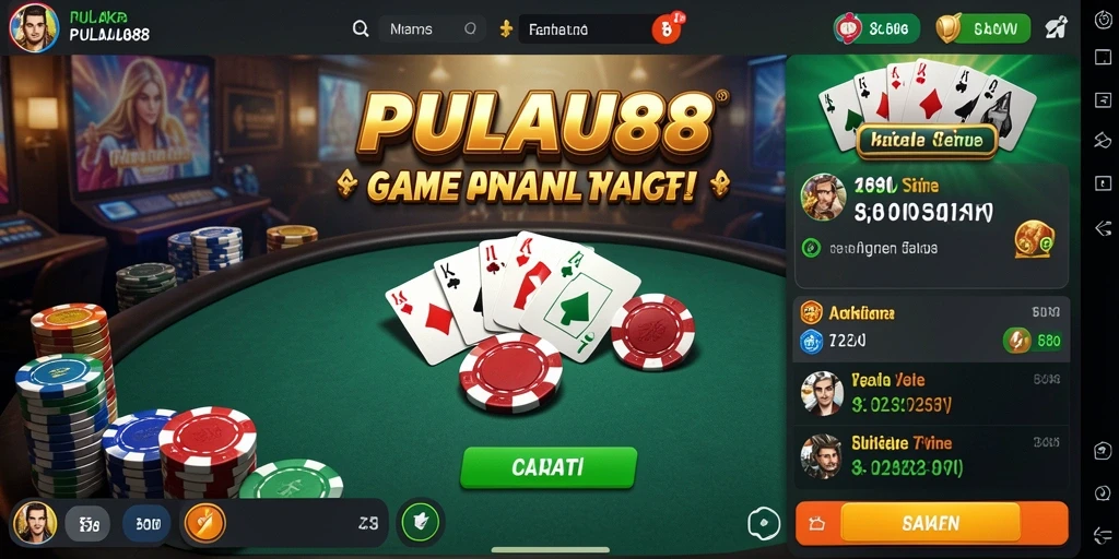 Screenshot gameplay PULAU88 yang seru dan kompetitif di dunia Poker.