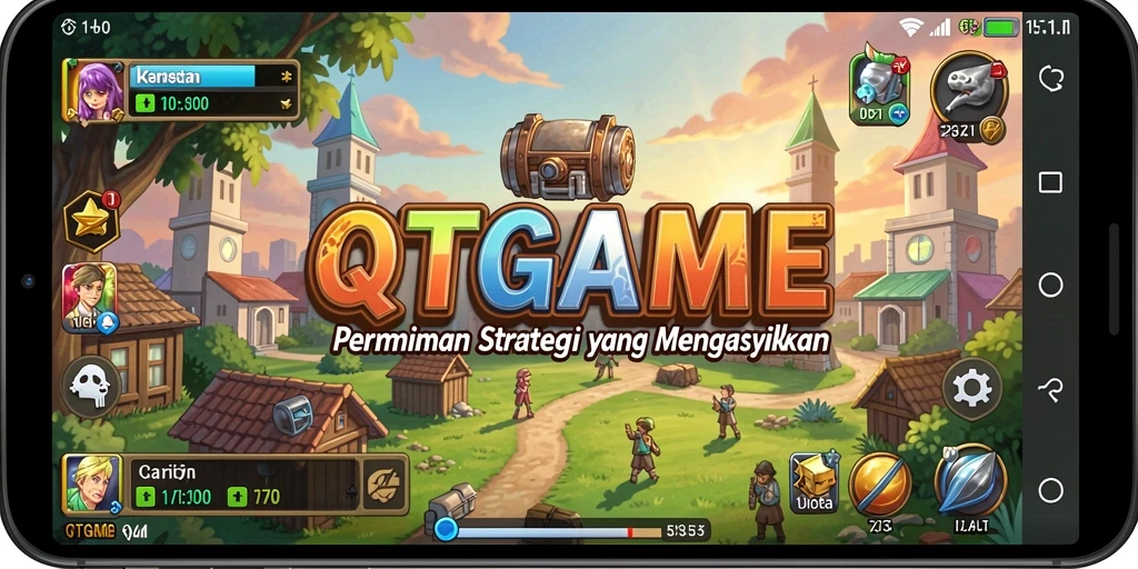 Tangkapan layar QTGAME menampilkan aksi gameplay yang intens dan strategis.