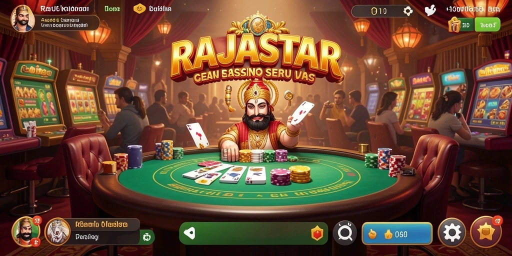 Tampilan menarik gameplay RAJASTAR di kasino.