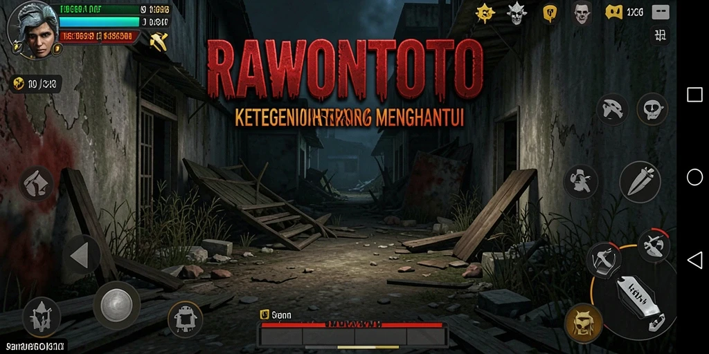 Screenshot gameplay menyeramkan dari RAWONTOTO yang penuh ketegangan.
