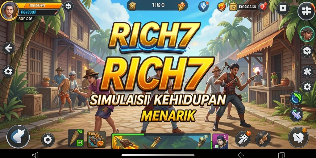 Tampilan khas gameplay RICH7 dengan interaksi yang menawan.