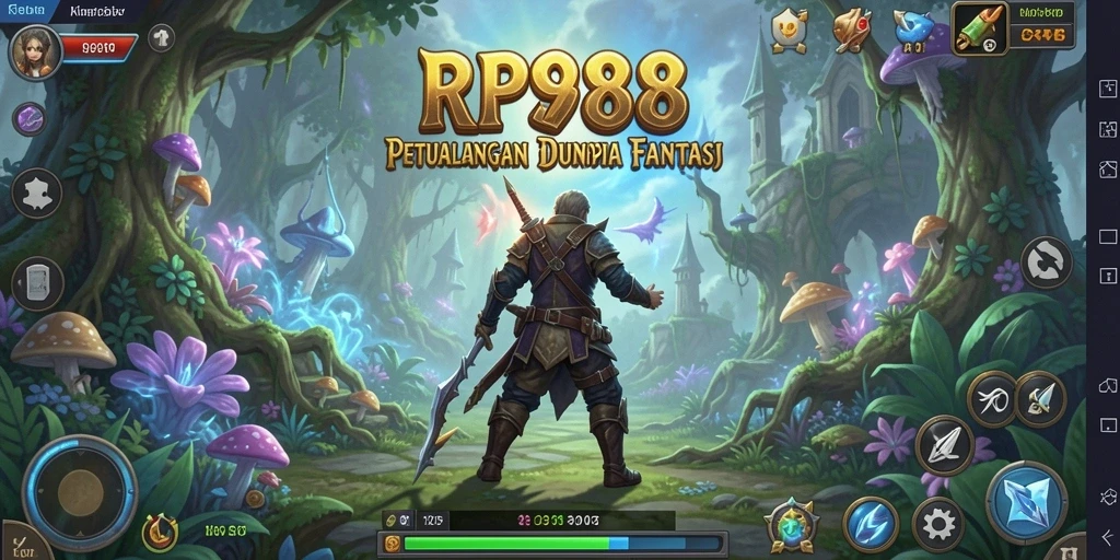 Gameplay seru RP888 di dunia RPG fantasi.