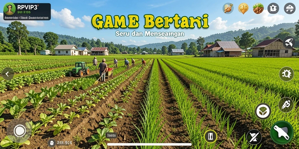 Tampilan gameplay <strong>RPVIP3</strong> yang menarik dan interaktif di dunia pertanian.