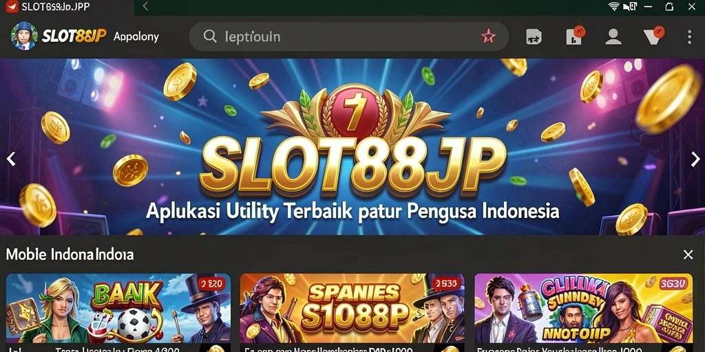 Tampilan screenshot utama SLOT88JP menunjukkan kemudahan penggunaan aplikasi Utility.