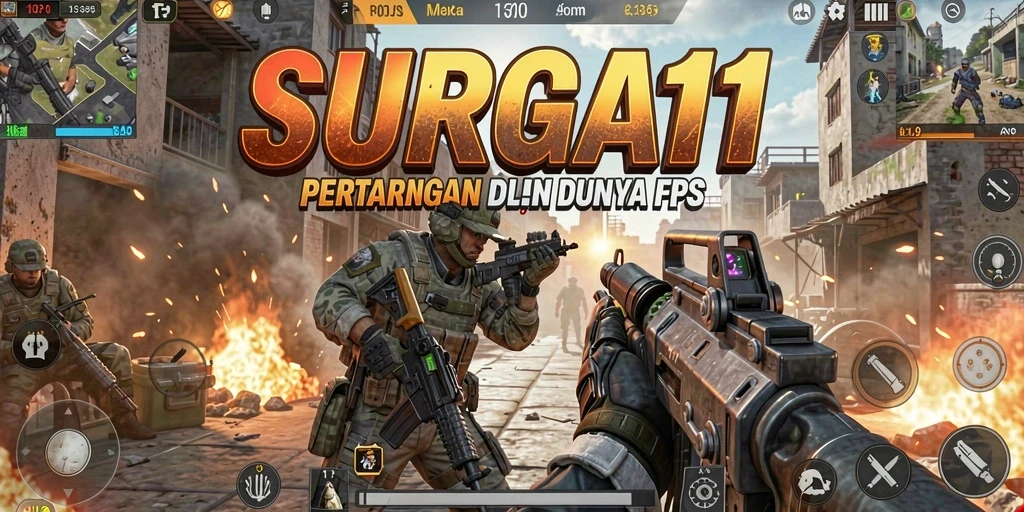 Tangkapan layar gameplay SURGA11 dengan adegan pertempuran yang mendebarkan.