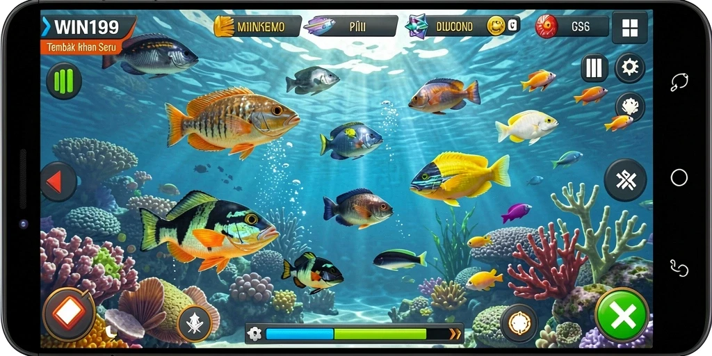 Gameplay seru di WIN199 dengan berbagai ikan yang menunggu untuk ditembak.