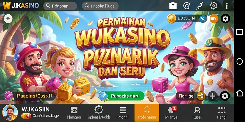 Tampilan gameplay WJKASINO yang menarik dengan berbagai teka-teki.